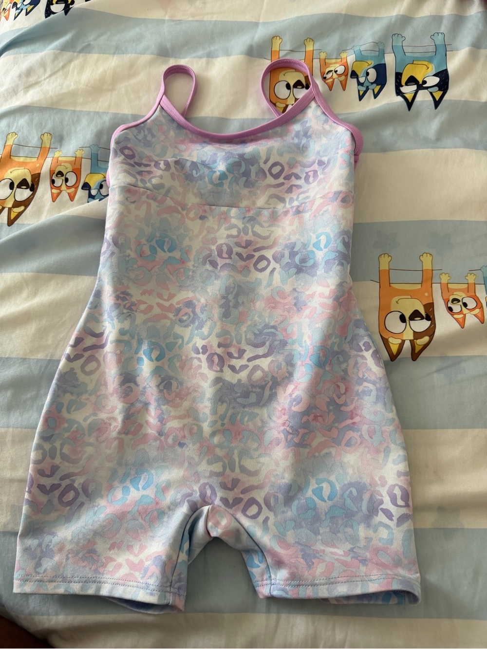 Cat & Jack Pastel Leopard Print One-Piece in Pink, Blue, Purple